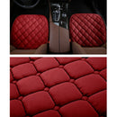 3 PCS / Set Luxurious Warm Car Seat Cover Cushion Universal Front Back Seat Covers Car Non-slip Chair Pad Warm Car Mats No Back Plush Cushion(Red)