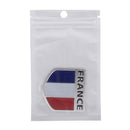 French Flag Style Shield Shape Metal Car Badge Decorative Sticker