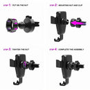 Car Air Outlet Bracket Wireless Charger Qi Standard Wireless Charger(Black)
