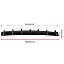 Universal Car Rear Bumper Lip Diffuser 7 Shark Fin Style Black ABS, Size: 85.3 x 79.8 x 13.4cm