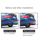 Universal Car Rear Bumper Lip Diffuser 7 Shark Fin Style Black ABS, Size: 85.3 x 79.8 x 13.4cm