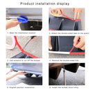 Universal Car Rear Bumper Lip Diffuser 7 Shark Fin Style Black ABS, Size: 85.3 x 79.8 x 13.4cm