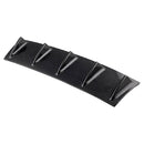 Universal Car Rear Bumper Lip Diffuser 5 Shark Fin Style Carbon Fiber ABS, Size: 58.4 x 53.3 x 15.2cm