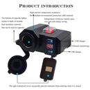 WUPP Multi-function WUPP 4 Motorcycle USB Charger Cigarette Lighter, with Blue Light