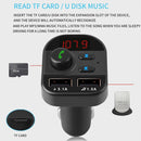 805E Dual USB Charging Bluetooth FM Transmitter MP3 Music Player Car Kit, Support Hands-Free Call & Read TF Card / U Disk Music(Black)