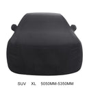 Anti-Dust Anti-UV Heat-insulating Elastic Force Cotton Car Cover for SUV, Size: XL, 5.05m~5.35m (Black)