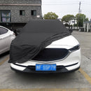 Anti-Dust Anti-UV Heat-insulating Elastic Force Cotton Car Cover for SUV, Size: XL, 5.05m~5.35m (Black)