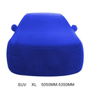 Anti-Dust Anti-UV Heat-insulating Elastic Force Cotton Car Cover for SUV, Size: XL, 5.05m~5.35m (Blue)