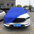 Anti-Dust Anti-UV Heat-insulating Elastic Force Cotton Car Cover for SUV, Size: XL, 5.05m~5.35m (Blue)