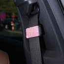 Car Seat Belts Crystal Clip Fixer Tightening Regulator (Pink)