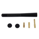 Carbon Fiber Aluminum Short Antenna Polished Universal Screws Base(Big Size)(Black)