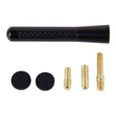 Carbon Fiber Aluminum Short Antenna Polished Universal Screws Base(Medium Size) (Black)
