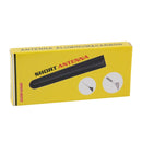 Carbon Fiber Aluminum Short Antenna Polished Universal Screws Base(Medium Size) (Black)