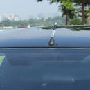 Carbon Fiber Aluminum Short Antenna Polished Universal Screws Base(Medium Size) (Silver)