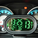 VST-7009V 4 In 1 Digital Car Thermometer Voltage Meter Luminous Clock Tester Detector LCD Monitor Back light