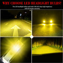 2 PCS H1 DC9-36V / 36W / 3000K / 6000LM IP68 Car / Motorcycle Mini COB LED Headlight Lamps / Fog Light(Gold Light)