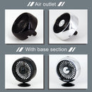 Multi-function Portable Car Air Outlet Sucker Electric Cooling Fan(Black)