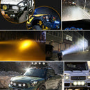 4 inch DC 9-36V 40W 3800LM 6000K IP67 Waterproof Squared Car Spotlight Fog Spot Light Foglight LED Car Bulbs with 8 LED Lights(White Light)