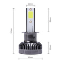 2 PCS H3 DC9-36V / 36W / 8000K / 6000LM IP68 Car / Motorcycle Mini COB LED Headlight Lamps / Fog Light(Ice Blue Light)
