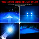 2 PCS H4 DC9-36V / 36W / 8000K / 6000LM IP68 Car / Motorcycle Mini COB LED Headlight Lamps / Fog Light(Ice Blue Light)