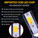 2 PCS H4 DC9-36V / 36W / 3000K / 6000LM IP68 Car / Motorcycle Mini COB LED Headlight Lamps / Fog Light(Gold Light)