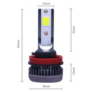 2 PCS H11 DC9-36V / 36W / 8000K / 6000LM IP68 Car / Motorcycle Mini COB LED Headlight Lamps / Fog Light(Ice Blue Light)