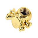 4 PCS Universal Skull Shape Gas Cap Mouthpiece Cover Gas Cap Tire Cap Car Motor Bicycle Tire Valve Caps(Gold)