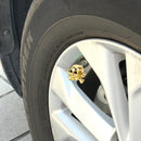 4 PCS Universal Skull Shape Gas Cap Mouthpiece Cover Gas Cap Tire Cap Car Motor Bicycle Tire Valve Caps(Gold)
