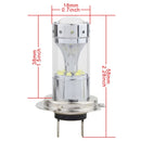 2 PCS H7 60W 1200 LM 6000K Car Fog Lights with 12 CREE XB-D LED Lamps, DC 12V (White Light)