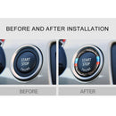 Car Carbon Fiber Soft Panel Engine Start Key Push Button Ring Trim Decorative Sticker for BMW E90 / E92 / E93 2005-2012