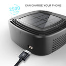 XJ-005 Car / Household Solar Energy Smart Touch Control Air Purifier Negative Ions Air Cleaner(Black)