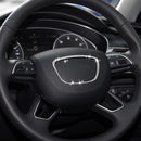 Universal Car Steering Wheel Trapezoid Diamond Decorative Stickers for Audi