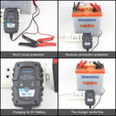 FOXSUR 6V / 12V 1A Automatic Smart AGM Battery Charger Maintainer for Car Motorcycle Scooter with SAE Cable, EU Plug