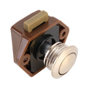 Press Type Drawer Cabinet Catch Latch Release Cupboard Door Stop Drawer Cabinet Locker for RV / Yacht / Furniture(Brown)