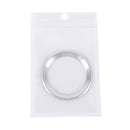 Aluminium Alloy Steering Wheel Decoration Ring Cover Sticker for BMW(Silver)