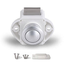 Press Type Drawer Cabinet Catch Latch Release Cupboard Door Stop Drawer Cabinet Locker for RV / Yacht / Furniture(White)