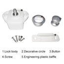 Press Type Drawer Cabinet Catch Latch Release Cupboard Door Stop Drawer Cabinet Locker for RV / Yacht / Furniture(Chrome)