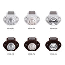 Press Type Drawer Cabinet Catch Latch Release Cupboard Door Stop Drawer Cabinet Locker for RV / Yacht / Furniture(Chrome)