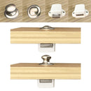 Press Type Drawer Cabinet Catch Latch Release Cupboard Door Stop Drawer Cabinet Locker for RV / Yacht / Furniture(White)