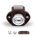 Press Type Drawer Cabinet Catch Latch Release Cupboard Door Stop Drawer Cabinet Locker for RV / Yacht / Furniture(Brown)