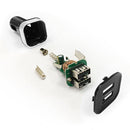 XPower G5 Universal Car Dual USB Quick Charger 2 USB Ports Charger DC12-24V 3.6A(Black)
