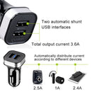 XPower G5 Universal Car Dual USB Quick Charger 2 USB Ports Charger DC12-24V 3.6A(White)