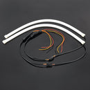 2 PCS 12V Car Daytime Running Lights Soft Article Lamp, Red+ Yellow Light, Length: 45cm