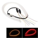 2 PCS 12V Car Daytime Running Lights Soft Article Lamp, Red + Yellow Light, Length: 85cm