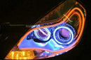 2 PCS 12V Car Daytime Running Lights Soft Article Lamp, White + Yellow Light, Length: 45cm