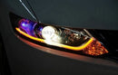 2 PCS 12V Car Daytime Running Lights Soft Article Lamp, Blue + Yellow Light, Length: 85cm