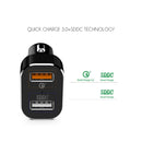 VEDFUN TurboDrive C210 Dual Ports Quick Charge 3.0 + SDDC Technology USB Car Charger for Smartphones and Tablets