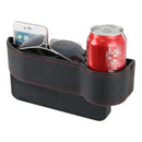 Car Seat Crevice Storage Box with Interval Cup Drink Holder Auto Gap Pocket Stowing Tidying for Phone Pad Card Coin Case Accessories(Black)