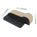 Car Seat Crevice Storage Box with Interval Cup Drink Holder Auto Gap Pocket Stowing Tidying for Phone Pad Card Coin Case Accessories(Khaki)