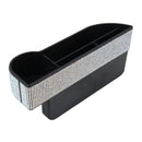 Car Seat Crevice Storage Box with Interval Cup Drink Holder Auto Gap Pocket Stowing Tidying for Phone Pad Card Coin Case Accessories(Silver)